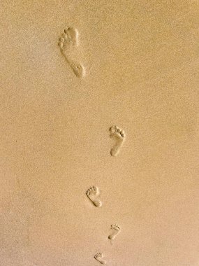 sand with footprints on the beach