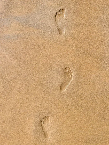 Sand Footprints Beach — ストック写真