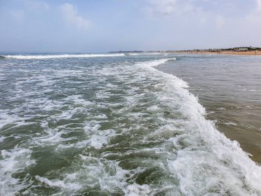 Sea in beach of La Barrosa, Cadiz, Spain