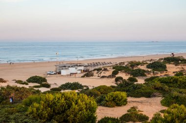 Sea in beach of La Barrosa, Cadiz, Spain
