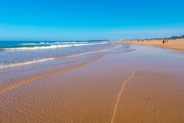 Sea in beach of La Barrosa, Cadiz, Spain
