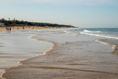Sea in beach of La Barrosa, Cadiz, Spain
