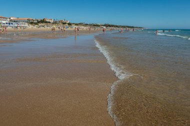 Sea in beach of La Barrosa, Cadiz, Spain
