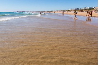Sea in beach of La Barrosa, Cadiz, Spain