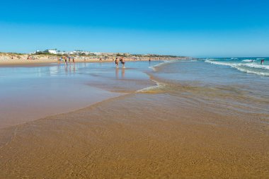 Sea in beach of La Barrosa, Cadiz, Spain