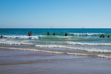 Sea in beach of La Barrosa, Cadiz, Spain