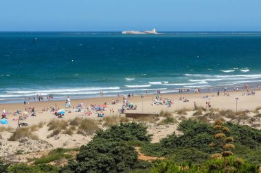 Sea in beach of La Barrosa, Cadiz, Spain