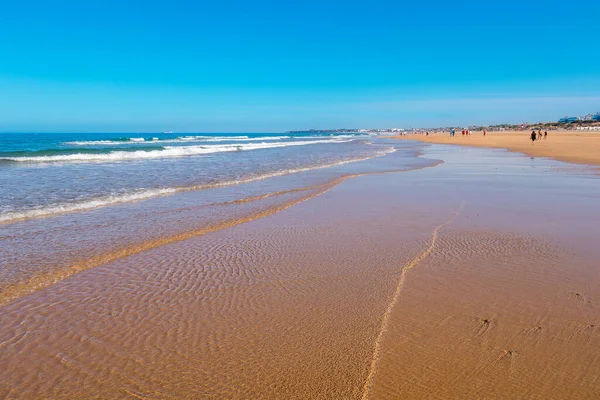 Sea in beach of La Barrosa, Cadiz, Spain