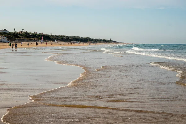 Sea in beach of La Barrosa, Cadiz, Spain