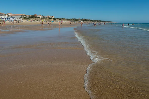 Sea in beach of La Barrosa, Cadiz, Spain