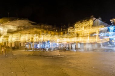 Christmas lighting in the town of Guadalupe in the province of Caceres, Spain
