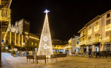 Christmas lighting in the town of Guadalupe in the province of Caceres, Spain