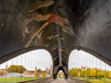 Cultural center called Matadero Madrid, in the Madrid area known as Madrid-rio, next to the Manzanares river.