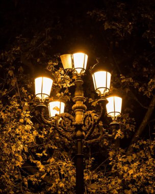 old lamppost on in the park of San Isidro in Madrid