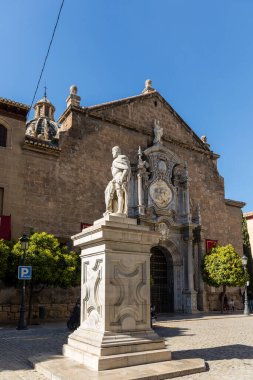 Generic architecture and street view around the main street in Granada, Spain.