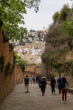 Görünüm ünlü alhambra, granada, İspanya.