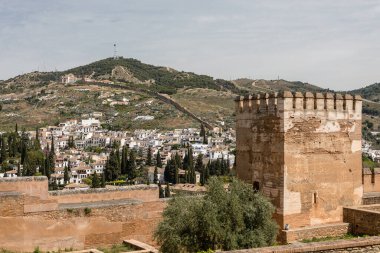 Görünüm ünlü alhambra, granada, İspanya.
