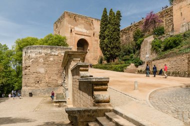 Görünüm ünlü alhambra, granada, İspanya.