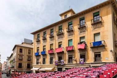 Generic architecture and street view around the main street in Granada, Spain.