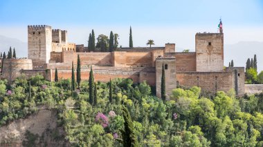 Antik Arap kalesi Alhambra, Granada, İspanya