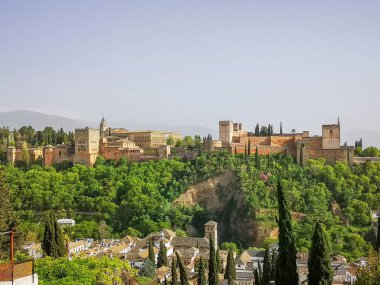 Antik Arap kalesi Alhambra, Granada, İspanya