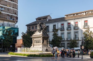 street view around the main street of Granada, Spain.