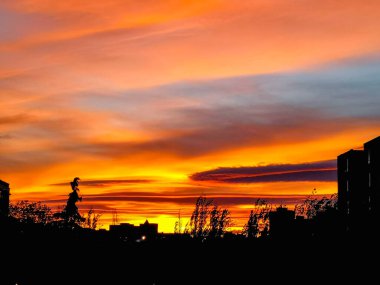Madrid 'in alacakaranlıktaki silueti