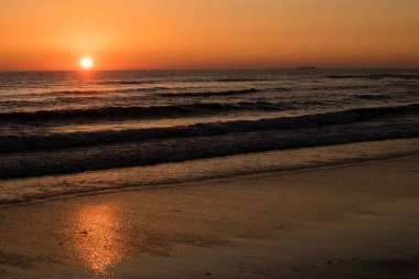 Sunset on the Beach of Barrosa, Cadiz, Spain