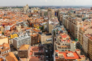 view of the Gran Via in Madrid from one of the tourist viewpoints