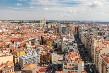 view of the Gran Via in Madrid from one of the tourist viewpoints