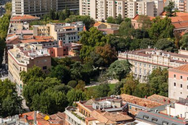view of the roofs of Madrid from one of the tourist viewpoints