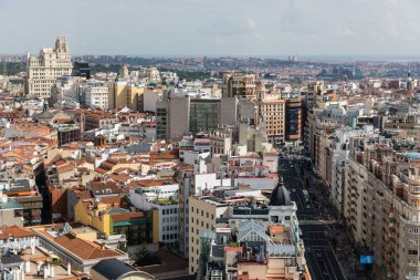 view of the Gran Via in Madrid from one of the tourist viewpoints