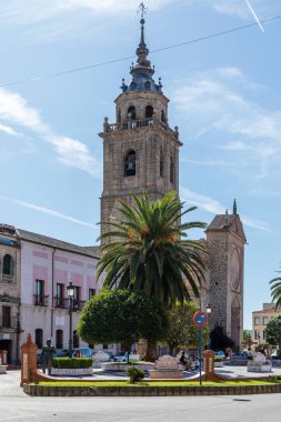 Buildings of the main square of Talavera de la Reina known as square of bread, province of Toledo, Spain.
