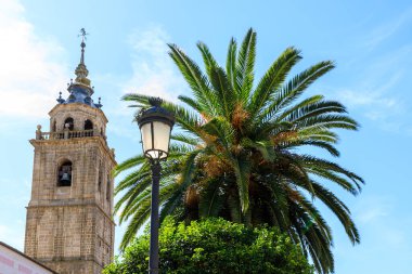 Buildings of the main square of Talavera de la Reina known as square of bread, province of Toledo, Spain.