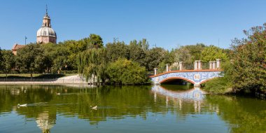 Public park in Talavera called Alameda Park in Talavera de la Reina, Toledo, Spain