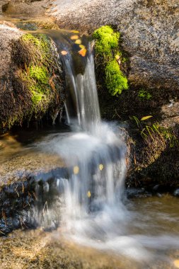 Small water lagoon called Kinderland Pond in the mountains of Madrid, right in La Pedriza