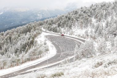 port of Navacerrda in the Sierra de Guadarrama in Madrid