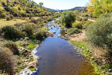 Hornillo waterfall in the mountains of Madrid