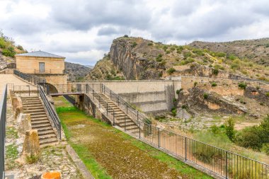 ruins of the old and abandoned reservoir called the Ponton de la Oliva in Madrid, Spain