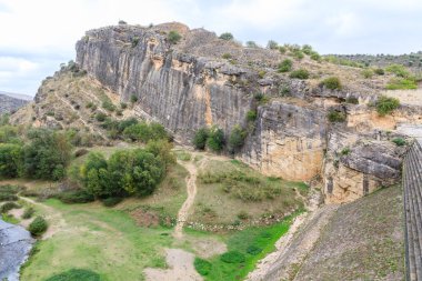 ruins of the old and abandoned reservoir called the Ponton de la Oliva in Madrid, Spain