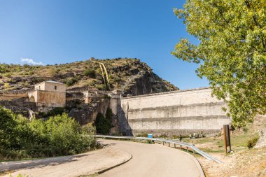 ruins of the old and abandoned reservoir called the Ponton de la Oliva in Madrid, Spain