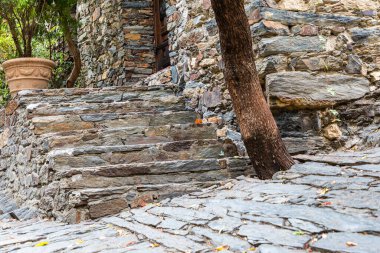 Town houses Patones de Arriba in the province of Madrid, Spain.