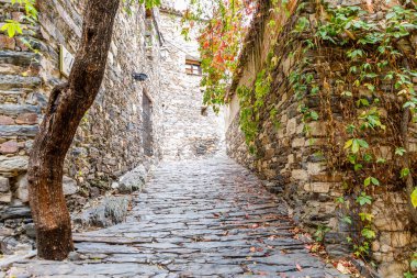 Town houses Patones de Arriba in the province of Madrid, Spain.