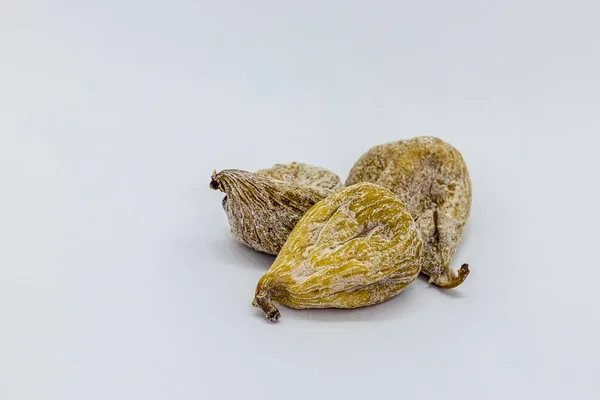 Dry fig on white background