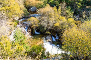 Water torrent of the Manzanares river in the Pedriza area of Madrid