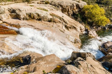 Water torrent of the Manzanares river in the Pedriza area of Madrid