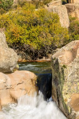 Water torrent of the Manzanares river in the Pedriza area of Madrid