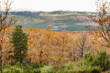 The Purgatory waterfall in the Sierra de Guadarrama. Lozoya Valley Madrid's community.