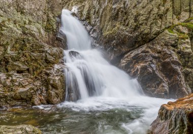 The Purgatory waterfall in the Sierra de Guadarrama. Lozoya Valley Madrid's community.