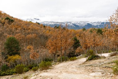 The Purgatory waterfall in the Sierra de Guadarrama. Lozoya Valley Madrid's community.